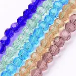 Faceted(32 Facets) Glass Round Bead Strands