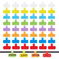 80Pcs 8 Colors Nylon and Polyester Self Adhesive Wire Tags