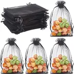 100pcs Large Organza Pouches Portable Shoes Bag Travel Storage Drawstring Bags