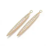 Brass Micro Pave Cubic Zirconia Pendants