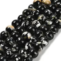 Assembled Synthetic Stone and Trochus Shell Beads Strands