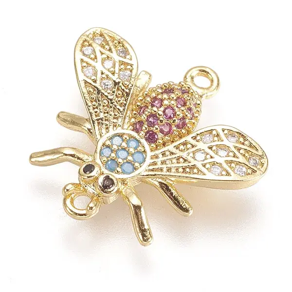 Brass Micro Pave Cubic Zirconia Links