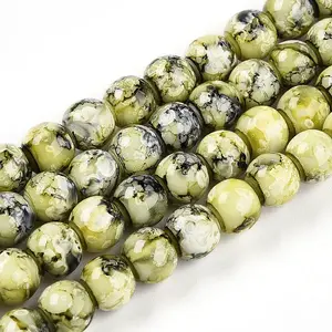 Baking Paint Glass Beads Strands