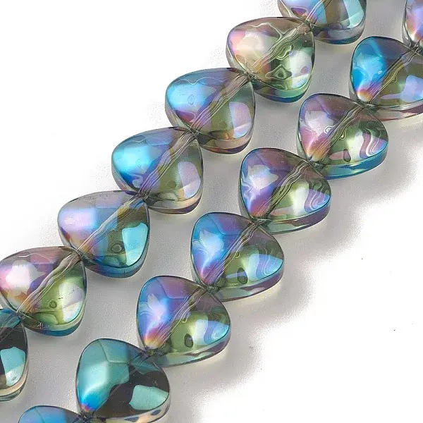 Transparent Electroplate Glass Bead Strands