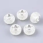 Resin Rhinestone European Beads
