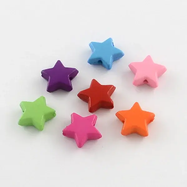 Star Opaque Acrylic Beads