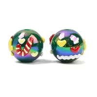 Christmas UV Plating Opaque  Acrylic Beads