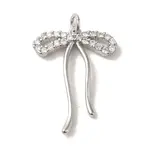 Brass Micro Pave Clear Cubic Zirconia Pendants