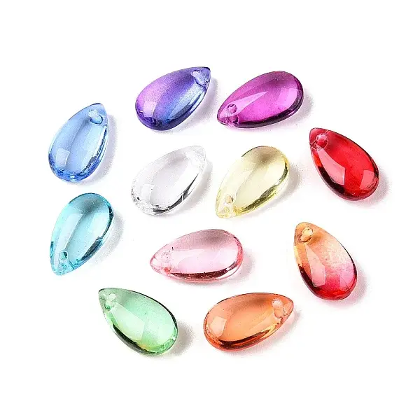 Gradient Color Baking Paint Transparent Glass Beads