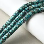 Synthetic Silver Line Turquoise Beads Strands