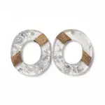 Transparent Resin & Walnut Wood Pendants