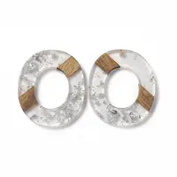 Transparent Resin & Walnut Wood Pendants