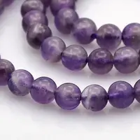 Natural Amethyst Round Beads Strands
