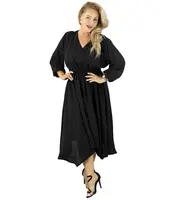 Pri ADELE midi dress with elastic waist and v-neckline