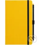 Notes s gumičkou a ceruzkou - žltý (linajkovaný)
