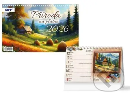 Příroda na plátně kalendář 2026 - stolní kalendář