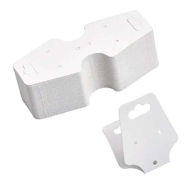 600Pcs Folding Blank Paper Jewelry Display Cards