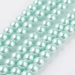 Eco-Friendly Dyed Glass Pearl Round Beads Strands