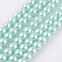 Eco-Friendly Dyed Glass Pearl Round Beads Strands