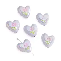 2Pcs UV Platings Acrylic Beads