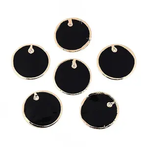 Spray Painted Natural Capiz Shell Pendants