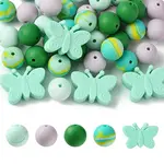 Round & Butterfly Silicone Focal Beads