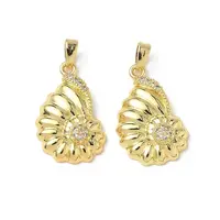 Brass Micro Pave Cubic Zirconia Pendants