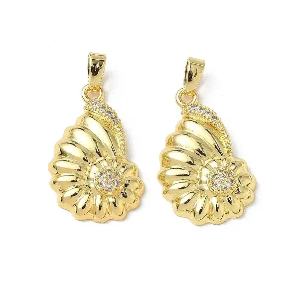 Brass Micro Pave Cubic Zirconia Pendants
