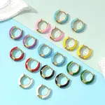 Ion Plating(IP) Enamel Hoop Earrings