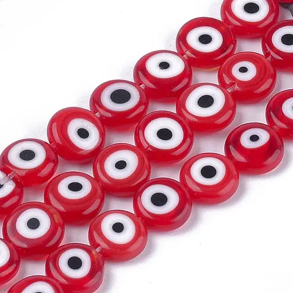Handmade Evil Eye Lampwork Beads Strands