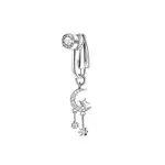 Brass Pave Clear Cubic Zirconia Clip on Belly Rings