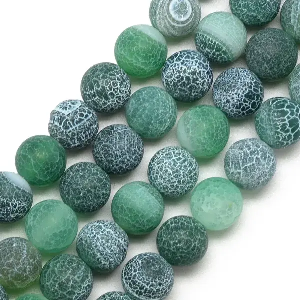 Natural Weathered Agate Bead Strands