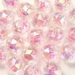 Two Tone UV Plating Rainbow Iridescent Acrylic Beads