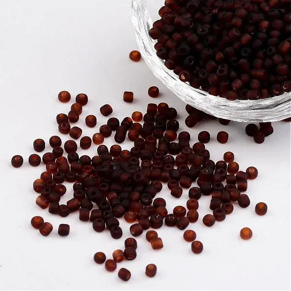 8/0 Frosted Round Glass Seed Beads