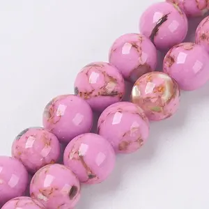 Sea Shell and Synthetic Turquoise Assembled Beads Strands