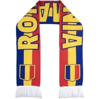 FLLÖS FANLINE SCARF ROMANIA 4 Zimní šála, žlutá, velikost