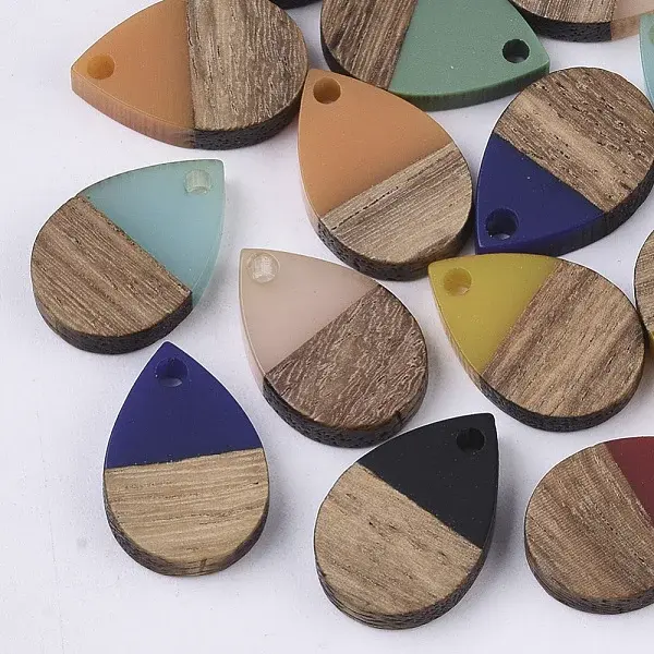 Resin & Walnut Wood Pendants