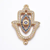 Brass Micro Pave Cubic Zirconia Links