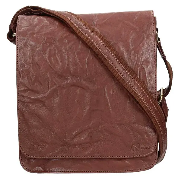 Pánská kožená taška přes rameno SendiDesign Ronald - tmavě hnědá