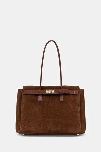 Semišová kabelka Answear.LAB hnědá barva