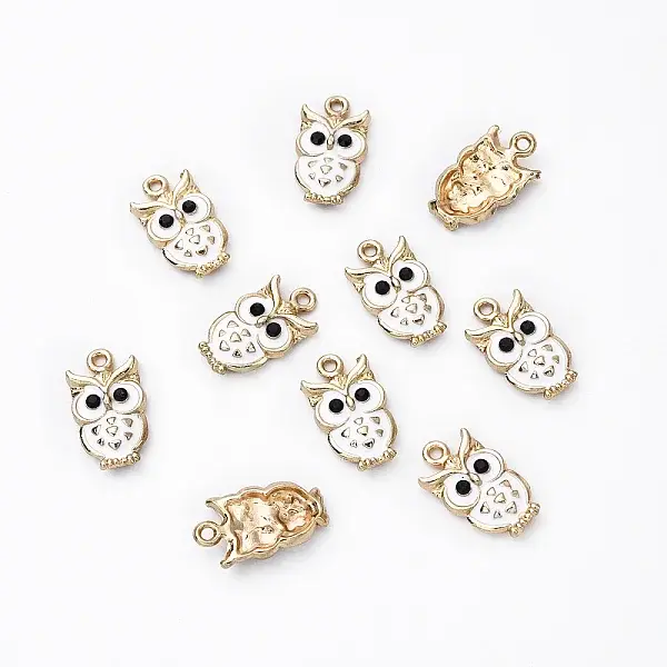 10Pcs Alloy Enamel Pendants
