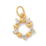 925 Sterling Silver Pave Clear Cubic Zirconia Charms