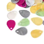 Spray Painted Natural Capiz Shell Teardrop Charms