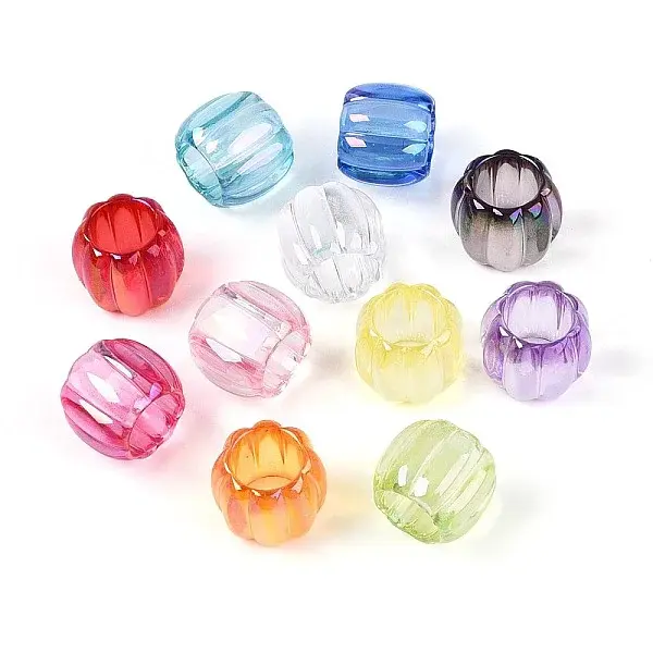 UV Plating Transparent Acrylic European Beads