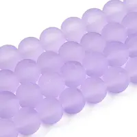 Baking Painted Transparent Glass Bead Strands