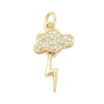 Brass Micro Pave Cubic Zirconia Pendants