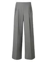 VERO MODA Plisované nohavice 'VMHailey'  sivá melírovaná