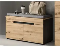 Předsíňová lavice Cano, 80 cm,  šedá/dub artisan