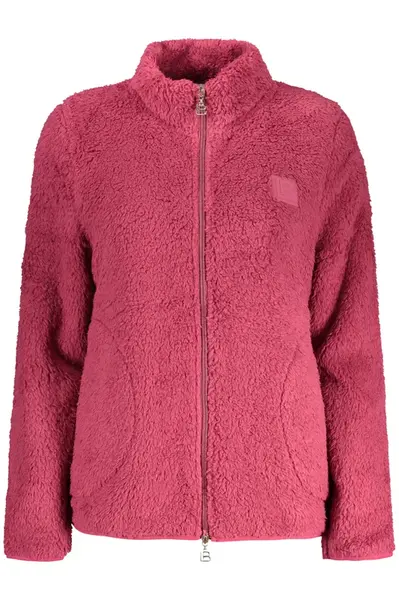 Ružová fleecová mikina na zips