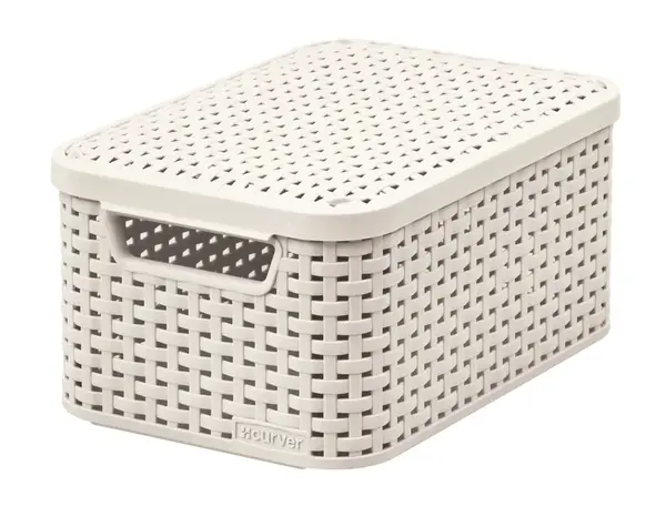 Curver Úložný box Rattan Style2 s víkem S 1 ks krémový